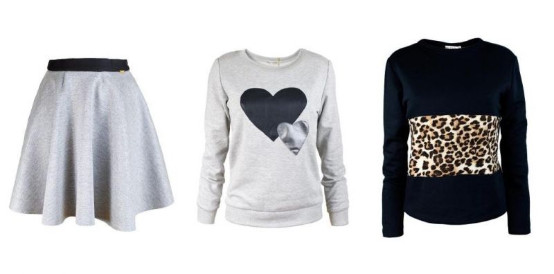 Fajne bluzy i sportowa spódnica