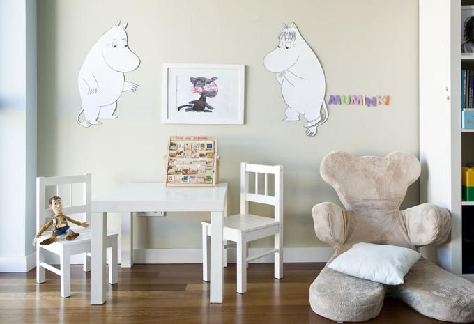 Kącik dziecięcy z muminkami