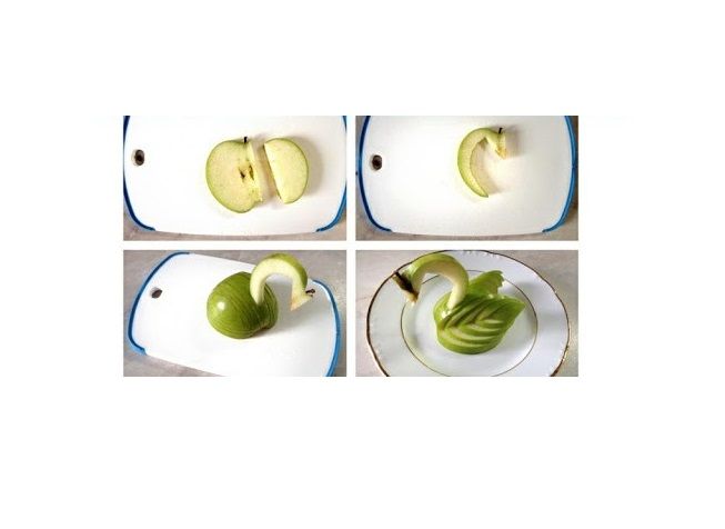 Jak wykonać łabędzia z jabłek