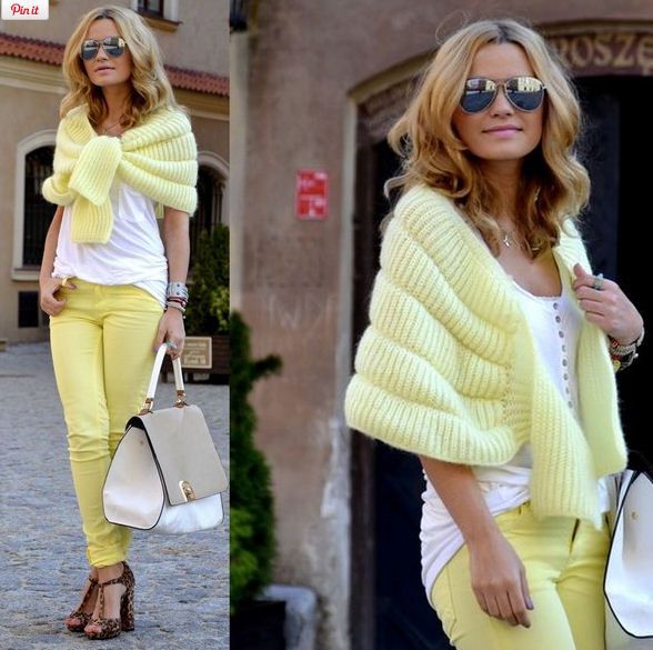 Zestaw kobiecy na żółto