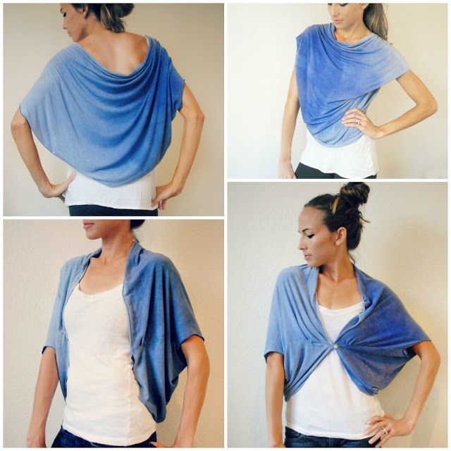 Cieniowana narzutka niebieska