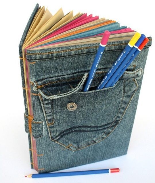 Okładka diy jeans