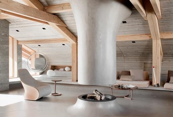 Wnętrza - ognisko w domu