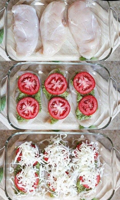 Kurczak z pomidorami i szpinakiem