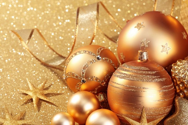 Złote bombki święta