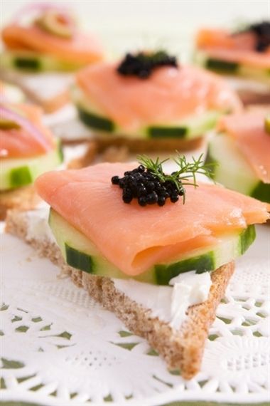 Przekąski z łososiem