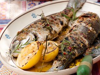 Pstrąg pieczony na obiad