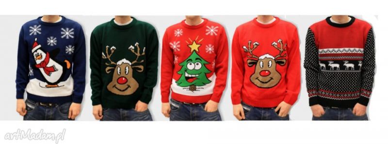 Męskie sweterki świąteczne