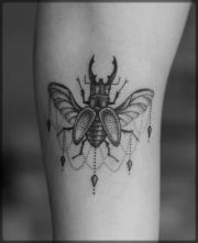 Tatuaż mucha ręka