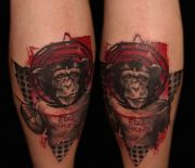 Tatuaż z małpą