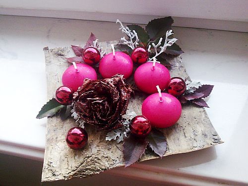 Świąteczna dekoracja świece